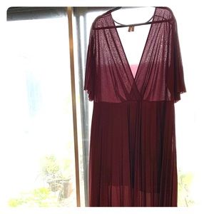 ASOS Floor Length Kimono Pleated Dress